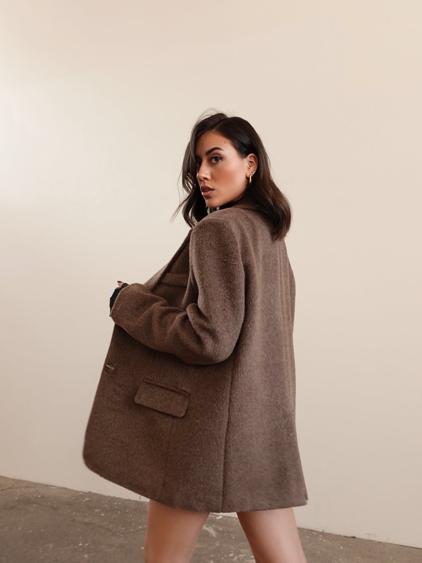 GIACCA/CAPPOTTO IN LANA OVERSIZE - CAFFE' 2321