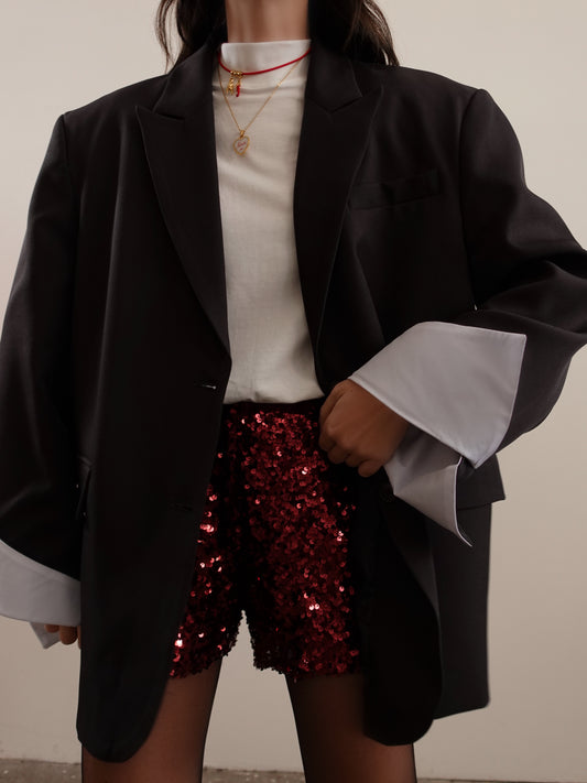 BLAZER OVERSIZE TIMES SQUARE - NERO 3151