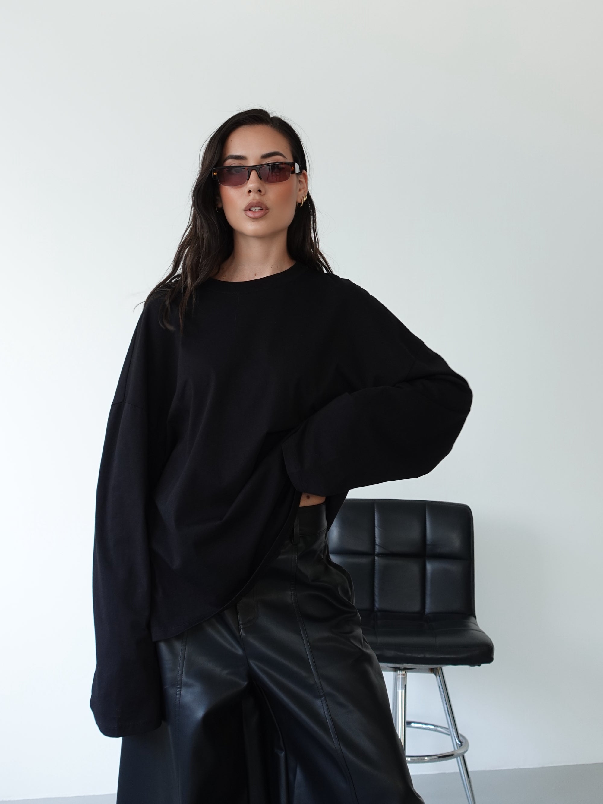 LONG-SLEEVE BASIC LUMINA - NERO LD6024