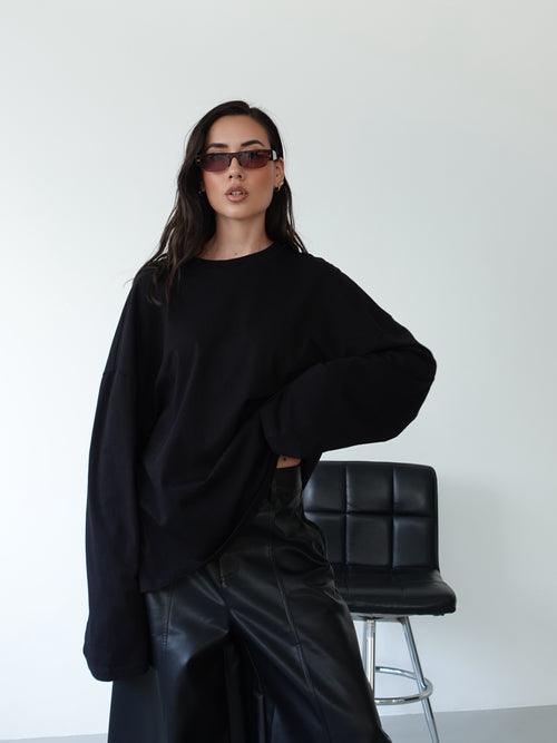 LONG-SLEEVE BASIC LUMINA - NERO LD6024
