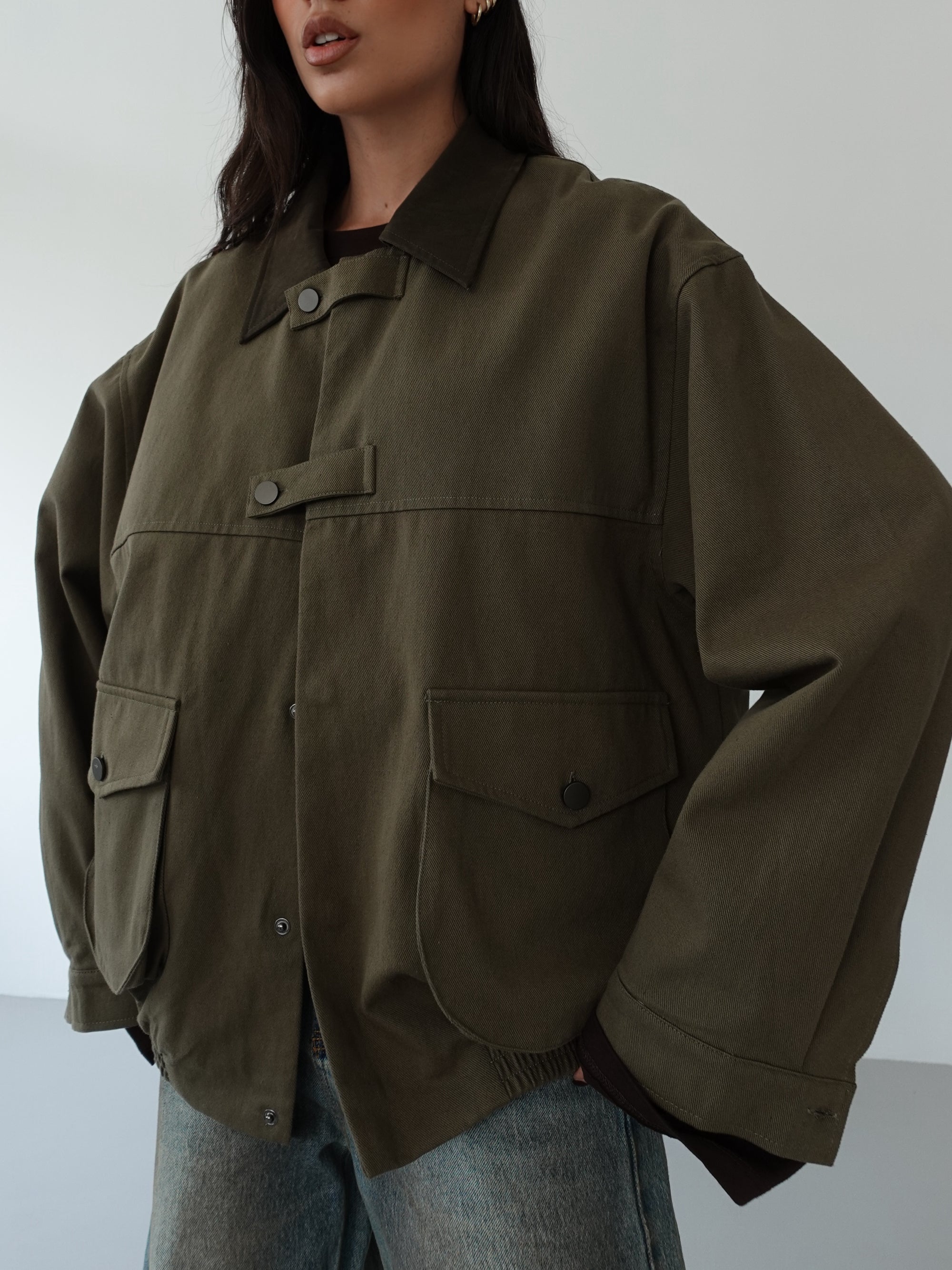 GIACCA HUNTING IN COTONE - VERDE N20291