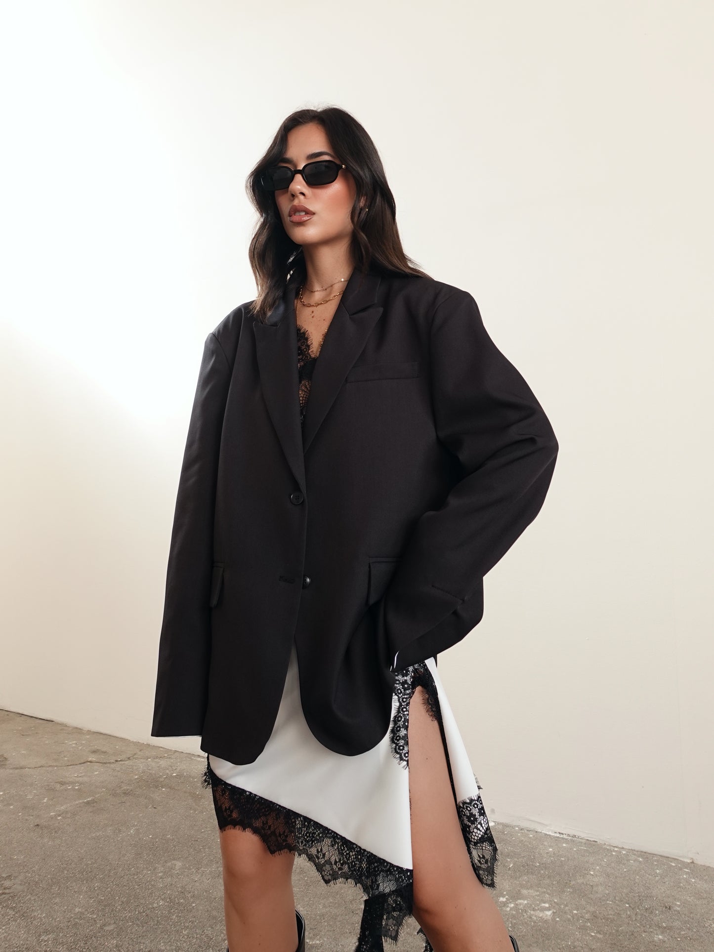 BLAZER OVERSIZE TIMES SQUARE - NERO 3151