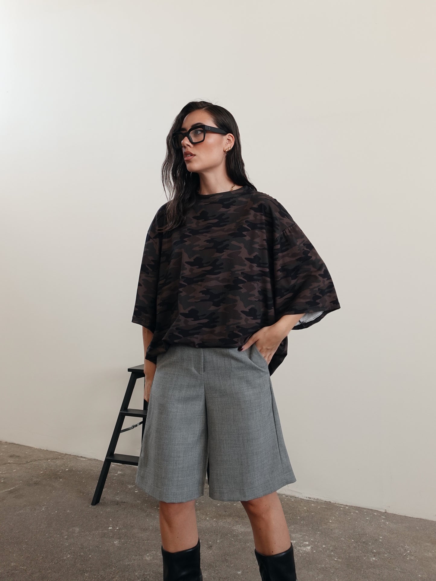 T-SHIRT OVER CAMOUFLAGE - VERDE/FANGO 0725