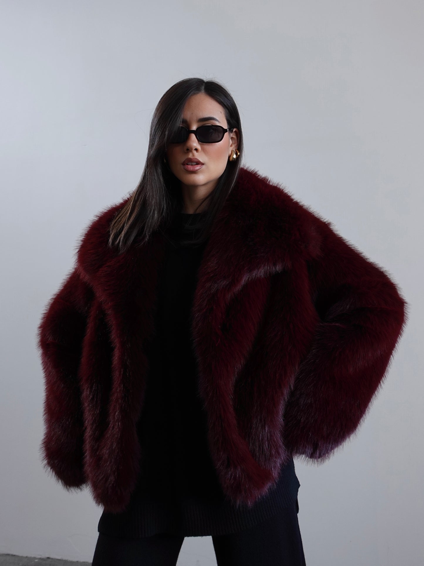 ECOFUR SAINT MORITZ - BURGUNDY 1216