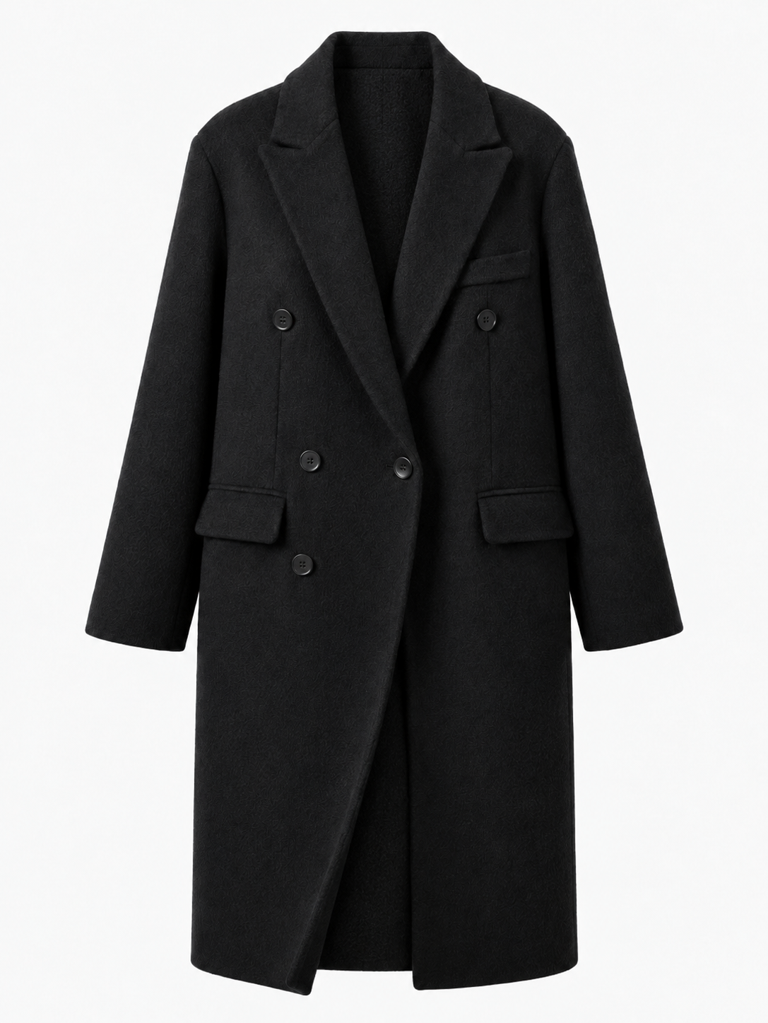 CAPPOTTO DOPPIOPETTO IN LANA - NERO HAR035
