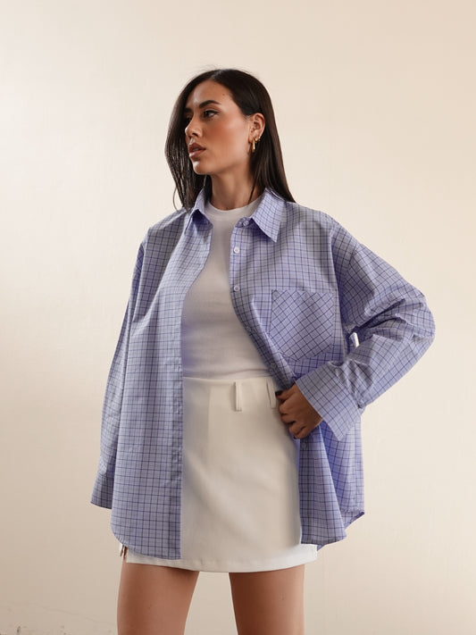 CAMICIA A QUADRI VALERY - AZZURRO 17215