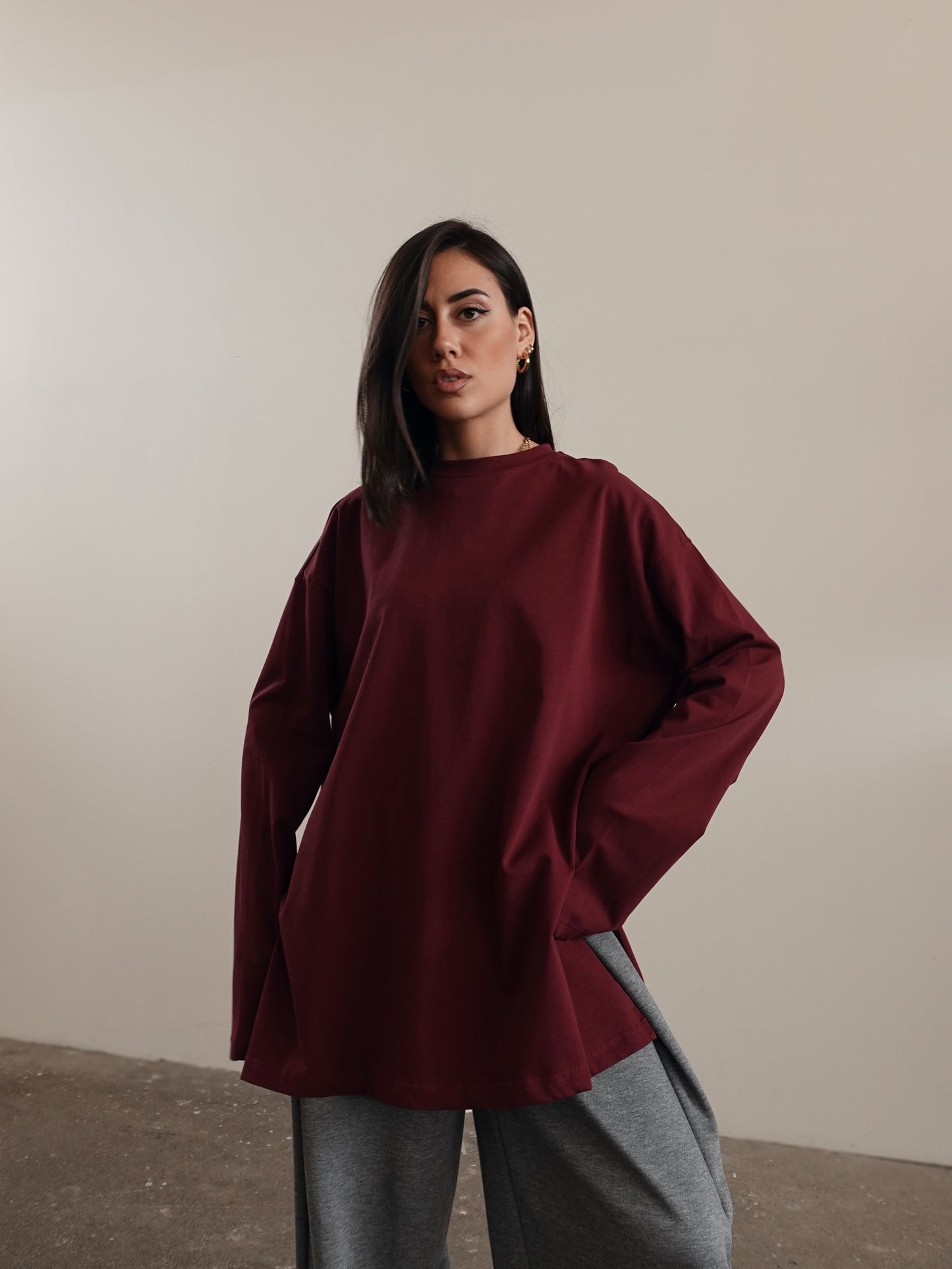 LONG-SLEEVE BASIC 2.O - BURGUNDY 3217