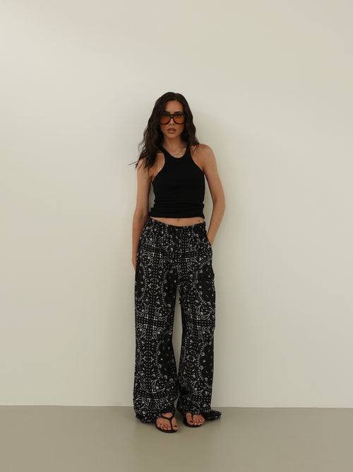 PANTALONI LEGGERI FANTASY - NERO 006414