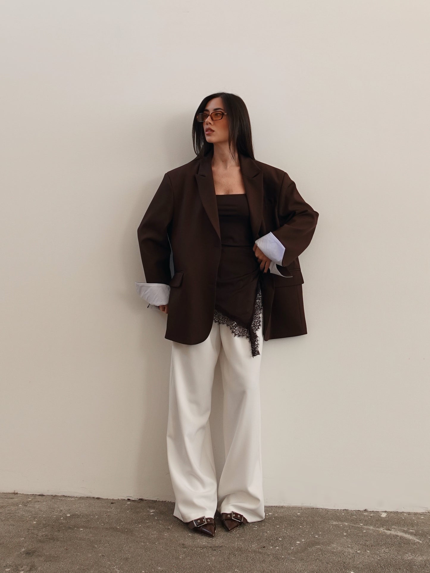 BLAZER OVERSIZE TIMES SQUARE - CIOCCOLATO 3151