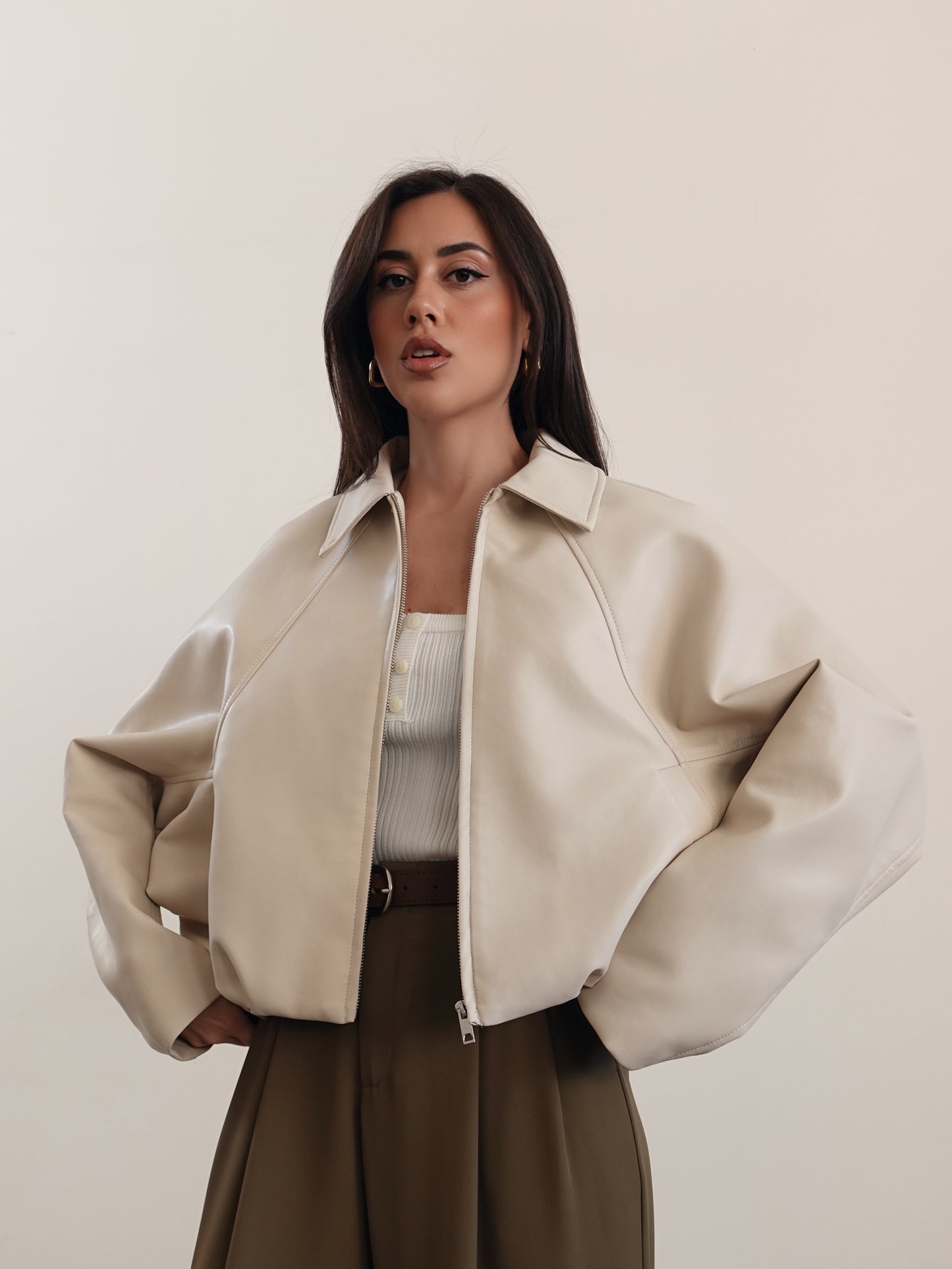 GIACCA IN ECOPELLE MURCIELAGO - BEIGE 7107