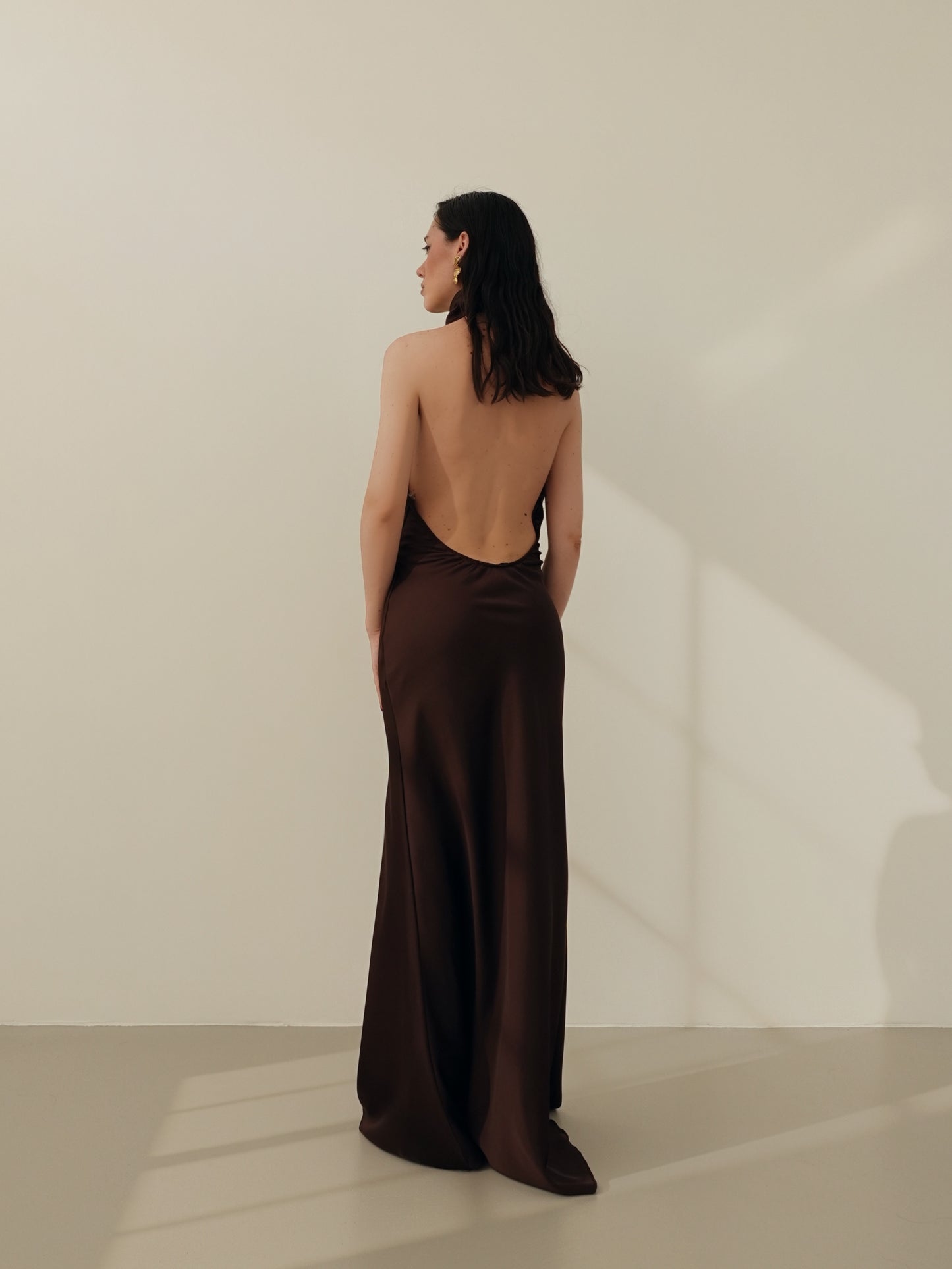 LONG DRESS PARTENOPE - CIOCCOLATO 60503