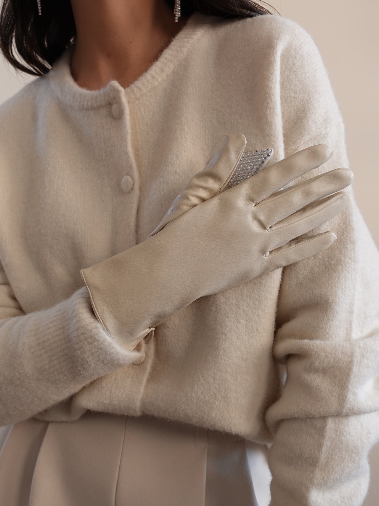 GUANTI IN ECOPELLE WINTER - PANNA ST422