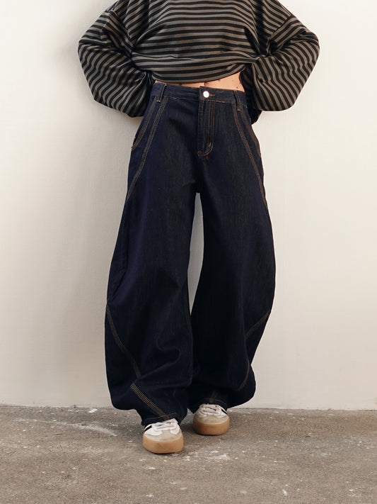 JEANS BAGGY BALLOON LAVAGGIO SCURO 22055