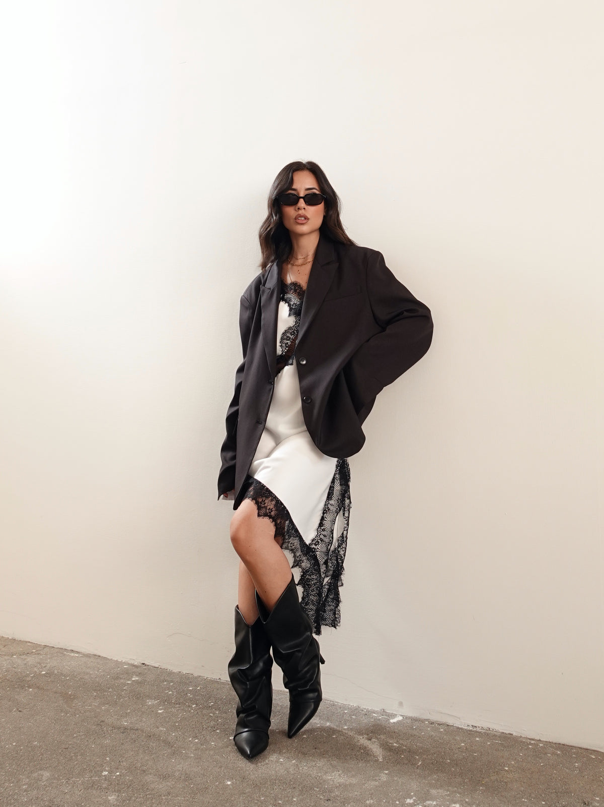 BLAZER OVERSIZE TIMES SQUARE - NERO 3151