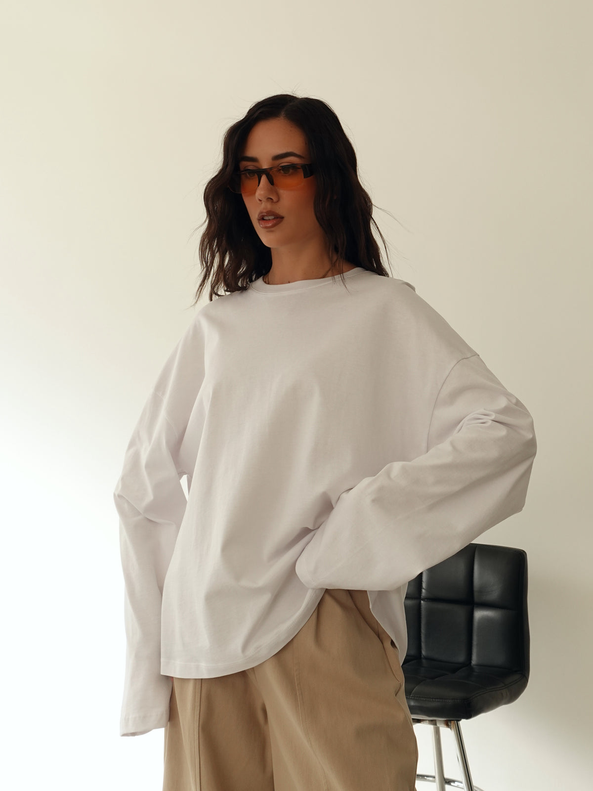 LONG-SLEEVE BASIC LUMINA - BIANCO LD6024
