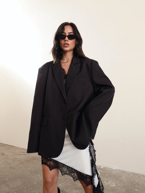 BLAZER OVERSIZE TIMES SQUARE - NERO 3151