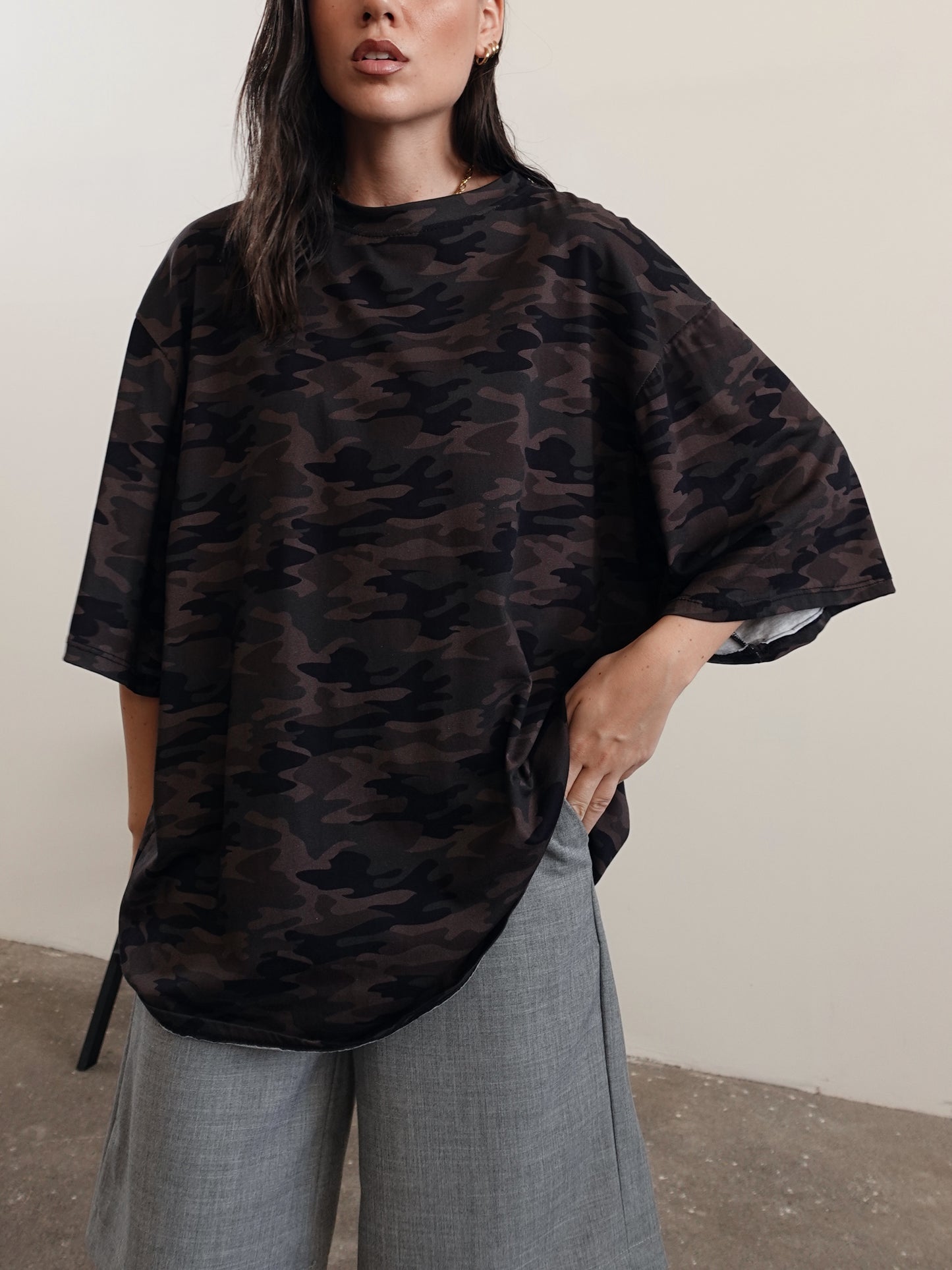 T-SHIRT OVER CAMOUFLAGE - VERDE/FANGO 0725