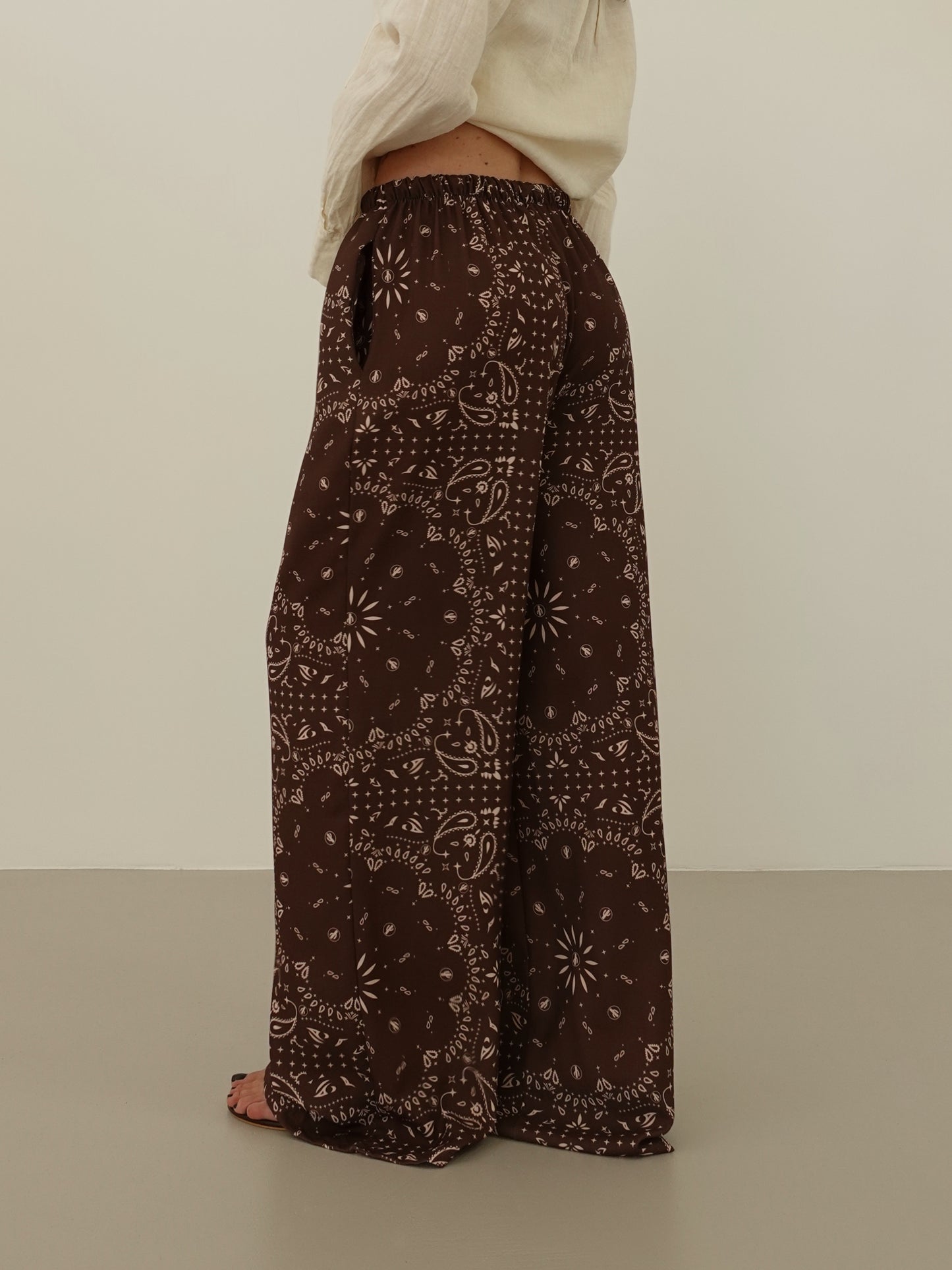 PANTALONI LEGGERI FANTASY - MARRONE 006414