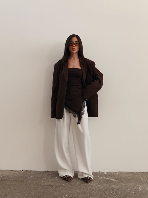 BLAZER OVERSIZE TIMES SQUARE - CIOCCOLATO 3151