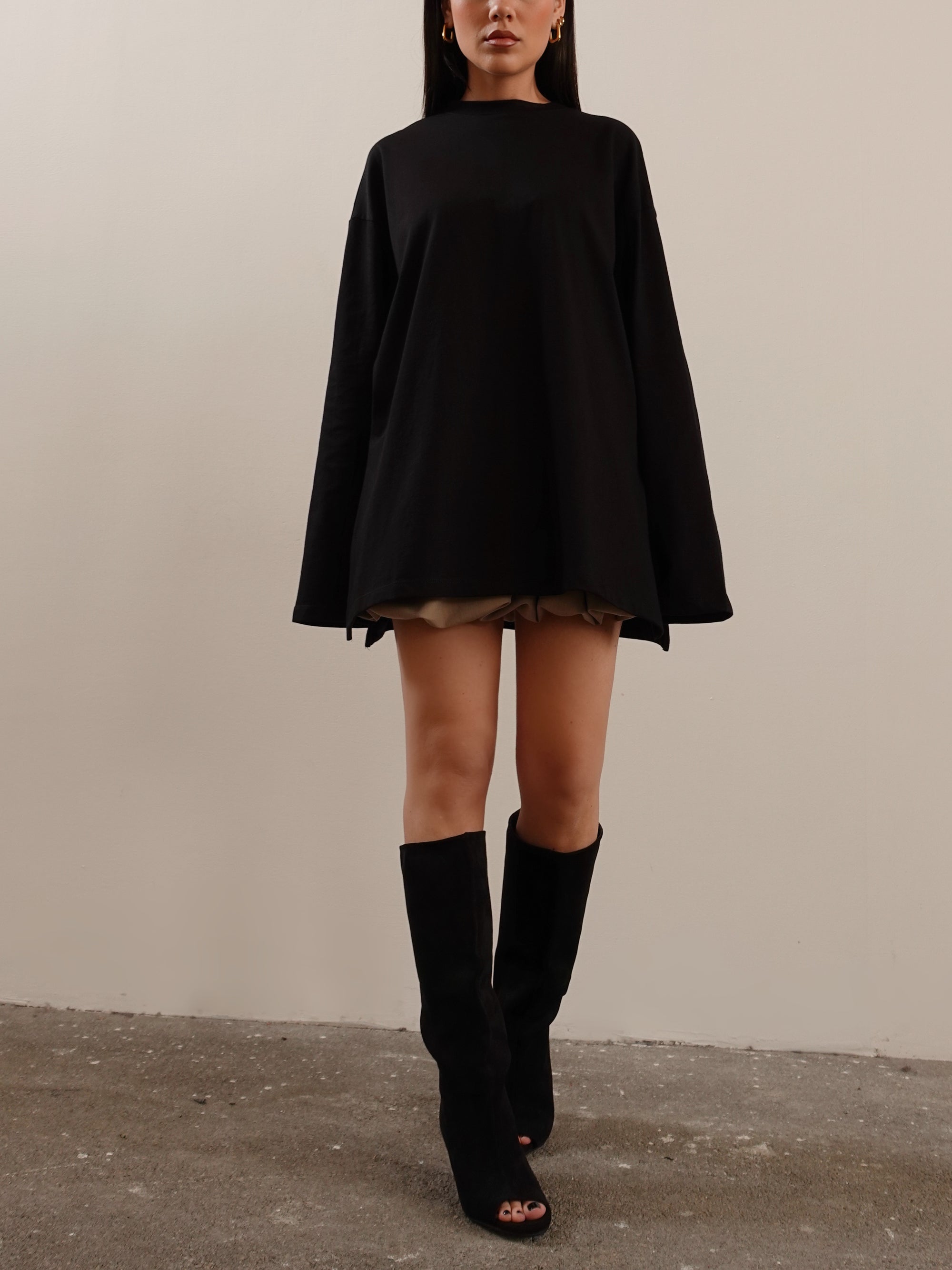 STIVALE SCAMOSCIATO SPACE - NERO LA058