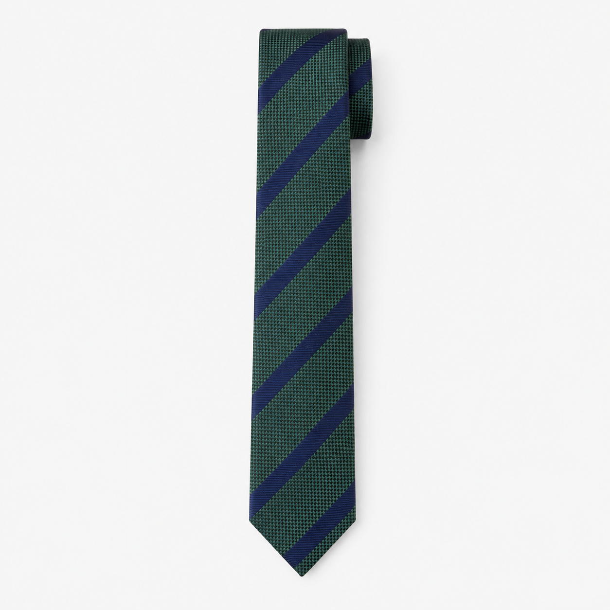 CRAVATTA SLIM A RIGHE - VERDE/BLU
