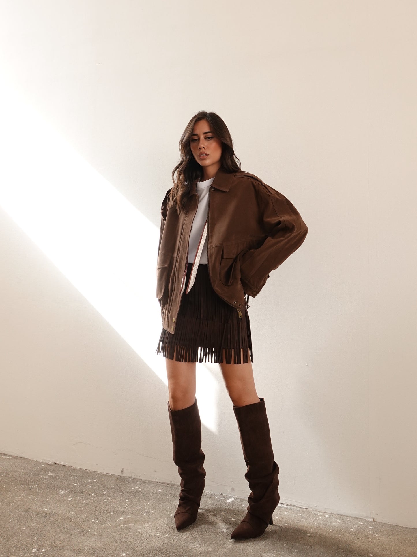 GIACCA SCAMOSCIATA CON TASCONI - TERRA 30148