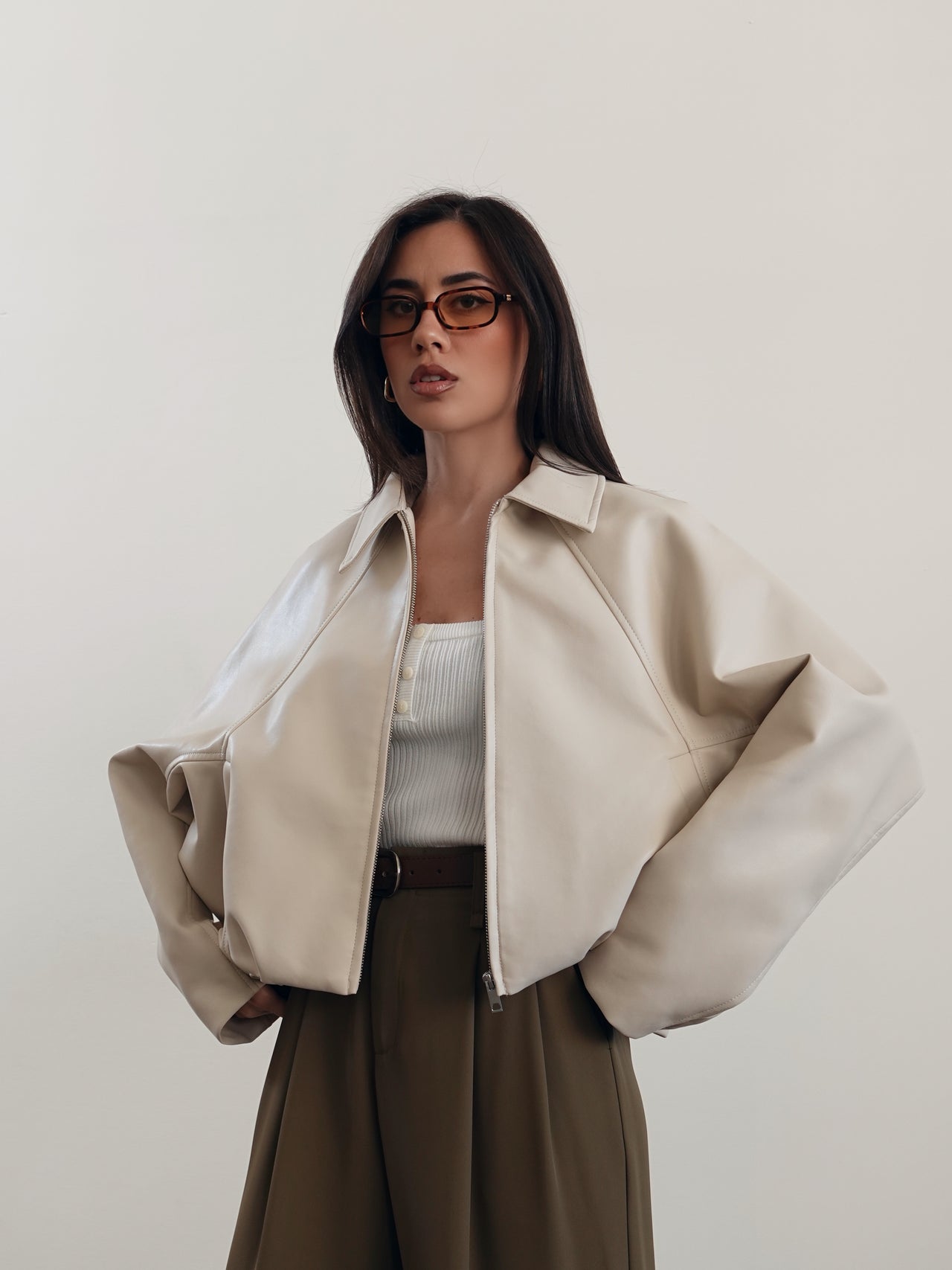 GIACCA IN ECOPELLE MURCIELAGO - BEIGE 7107