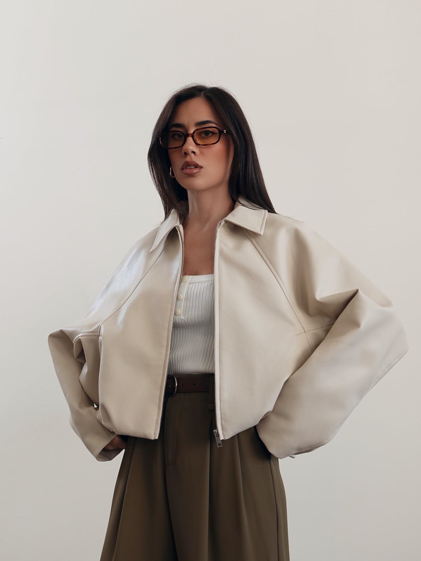 GIACCA IN ECOPELLE MURCIELAGO - BEIGE 7107