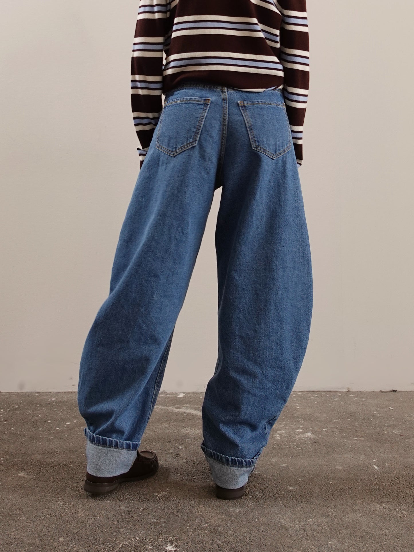 JEANS BALLOON CON PIEGA - LAVAGGIO CHIARO GB026