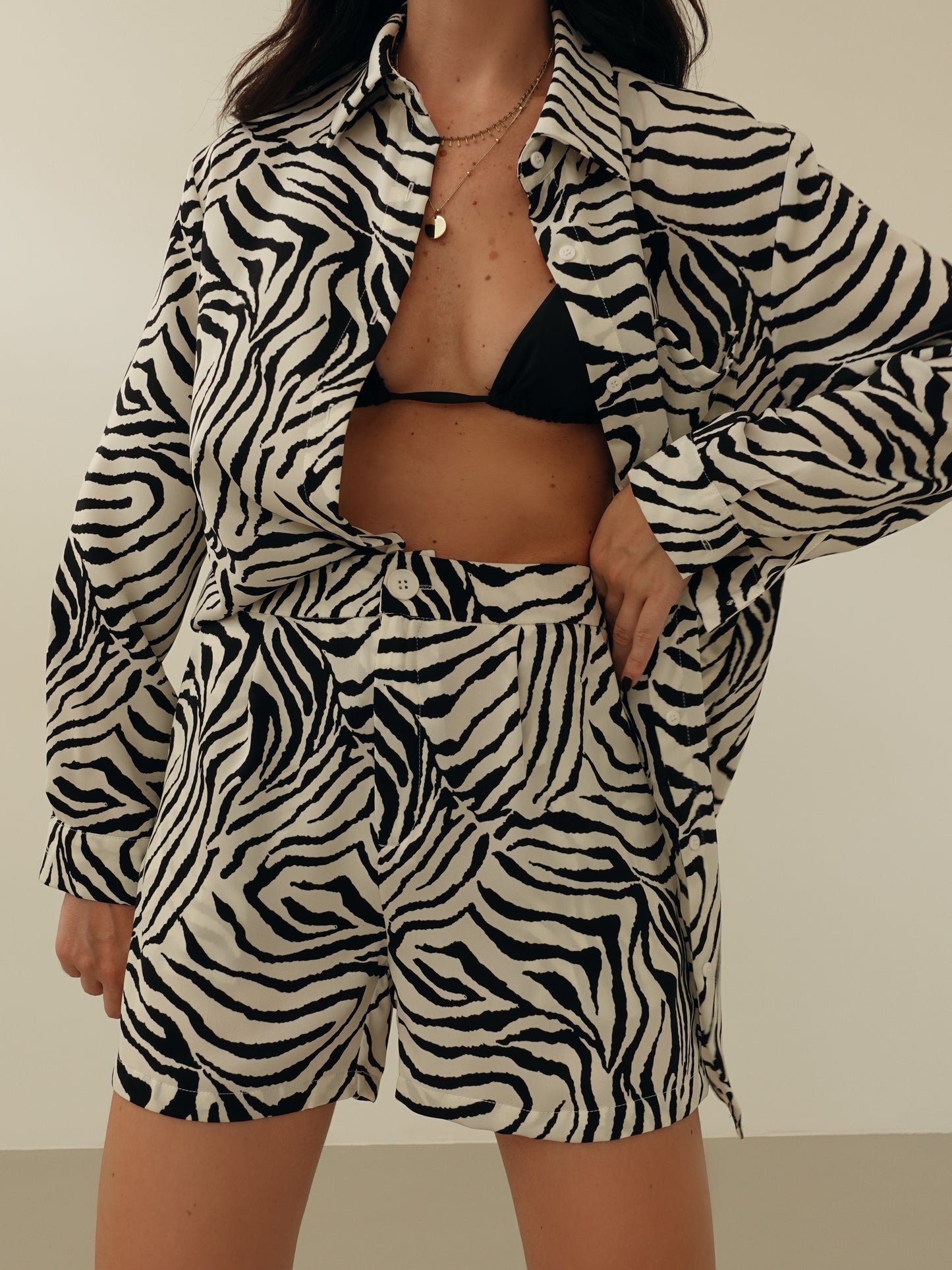 COORDINATO ZEBRATO - BIANCO/NERO 2207
