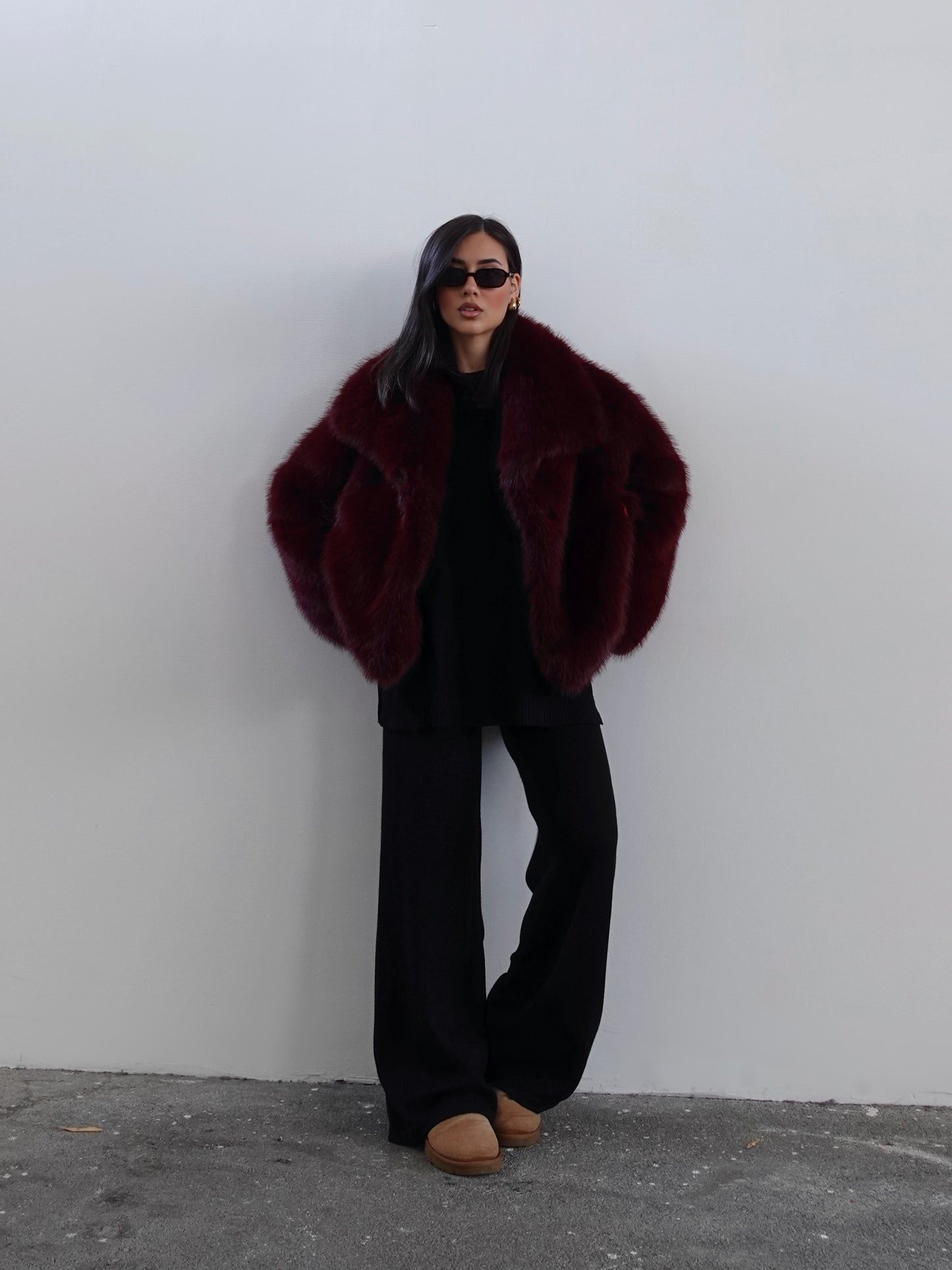 ECOFUR SAINT MORITZ - BURGUNDY 1216