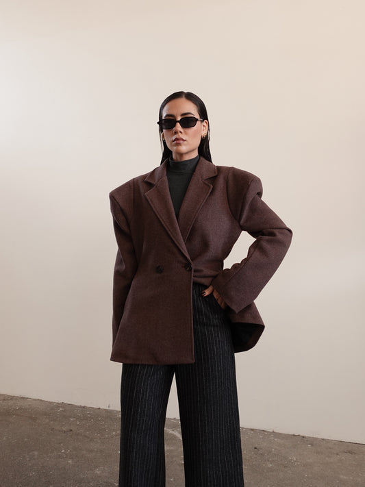 CAPPOTTO VENICE CON SPALLINE - MARRONE GLAD01