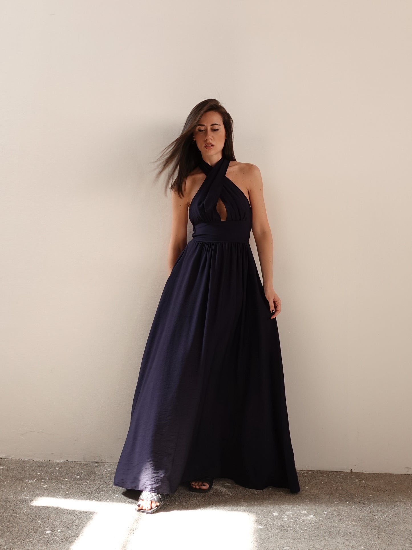 LONG DRESS ATHENA - BLU NOTTE 26859