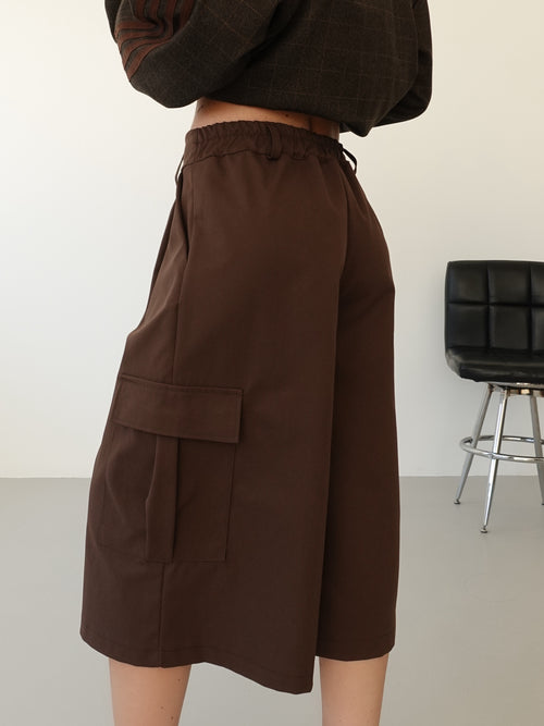 BERMUDA CARGO BAGGY FIT - CIOCCOLATO 21082
