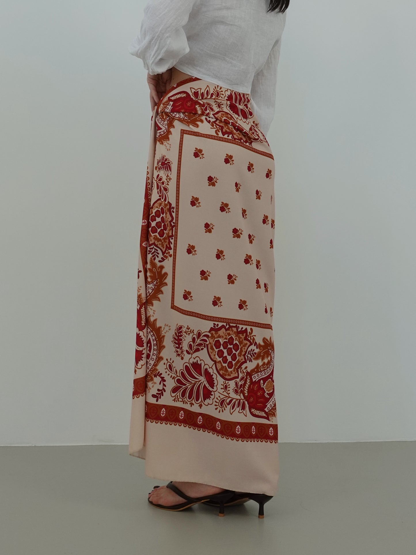 GONNA PAREO FLOWER - BEIGE/COCCIO 245040