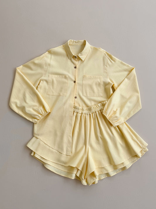 COORDINATO CAPRI IN LINO - GIALLO 2562