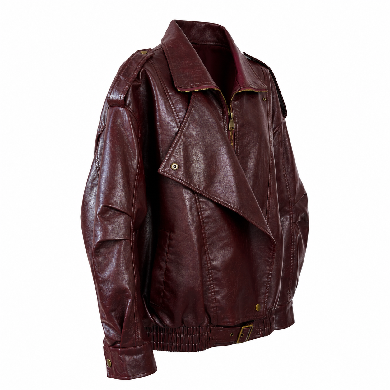 GIACCA OVER MAVERICK IN ECOPELLE - BURGUNDY 30294