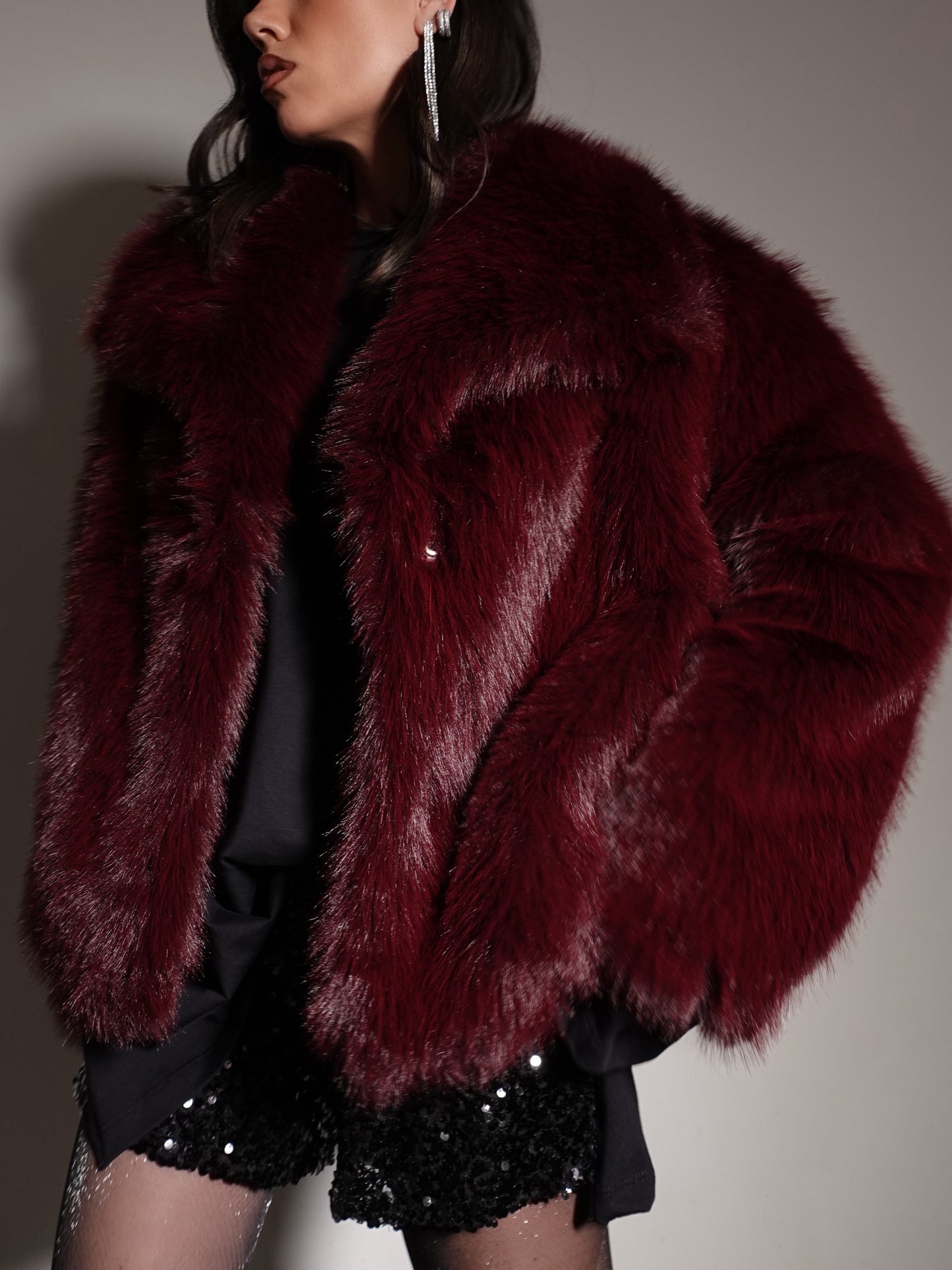 ECOFUR SAINT MORITZ - BURGUNDY 1216