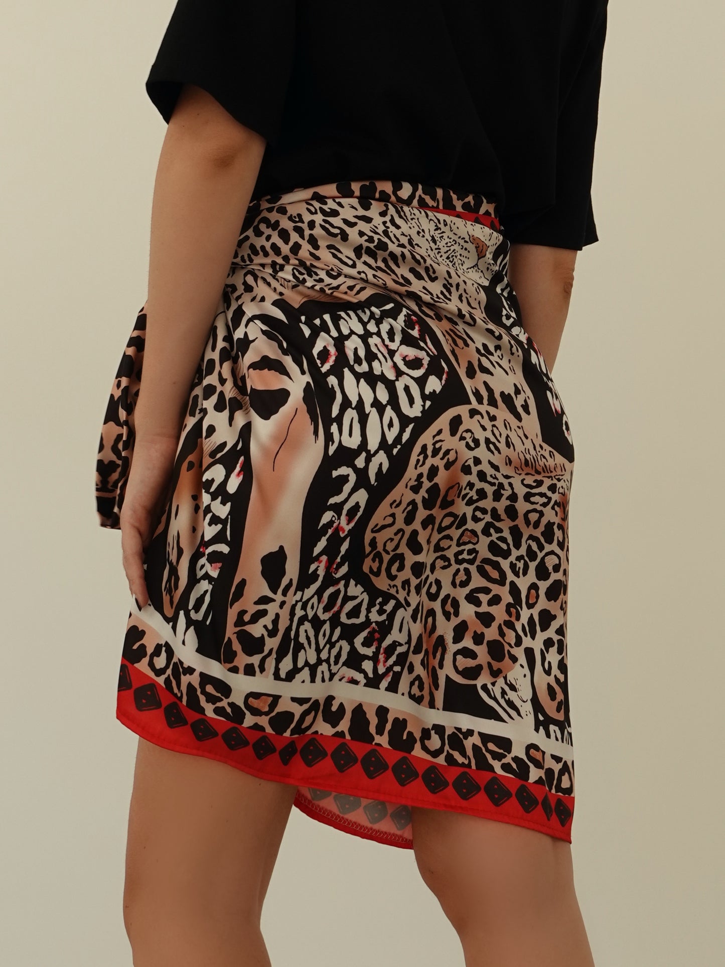 GONNA PAREO TIGER - BEIGE/ROSSO 48521