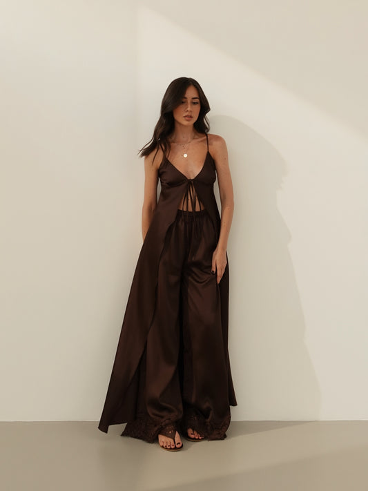 COORDINATO SATIN MONTECARLO - CIOCCOLATO 60621