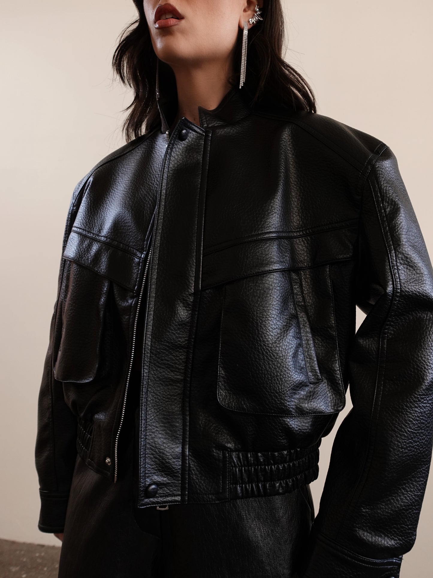 BIKER IN ECOPELLE - NERO 2202