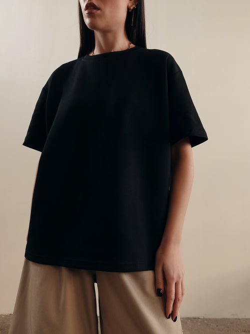 T-SHIRT BASIC TOP QUALITY - NERO 14859