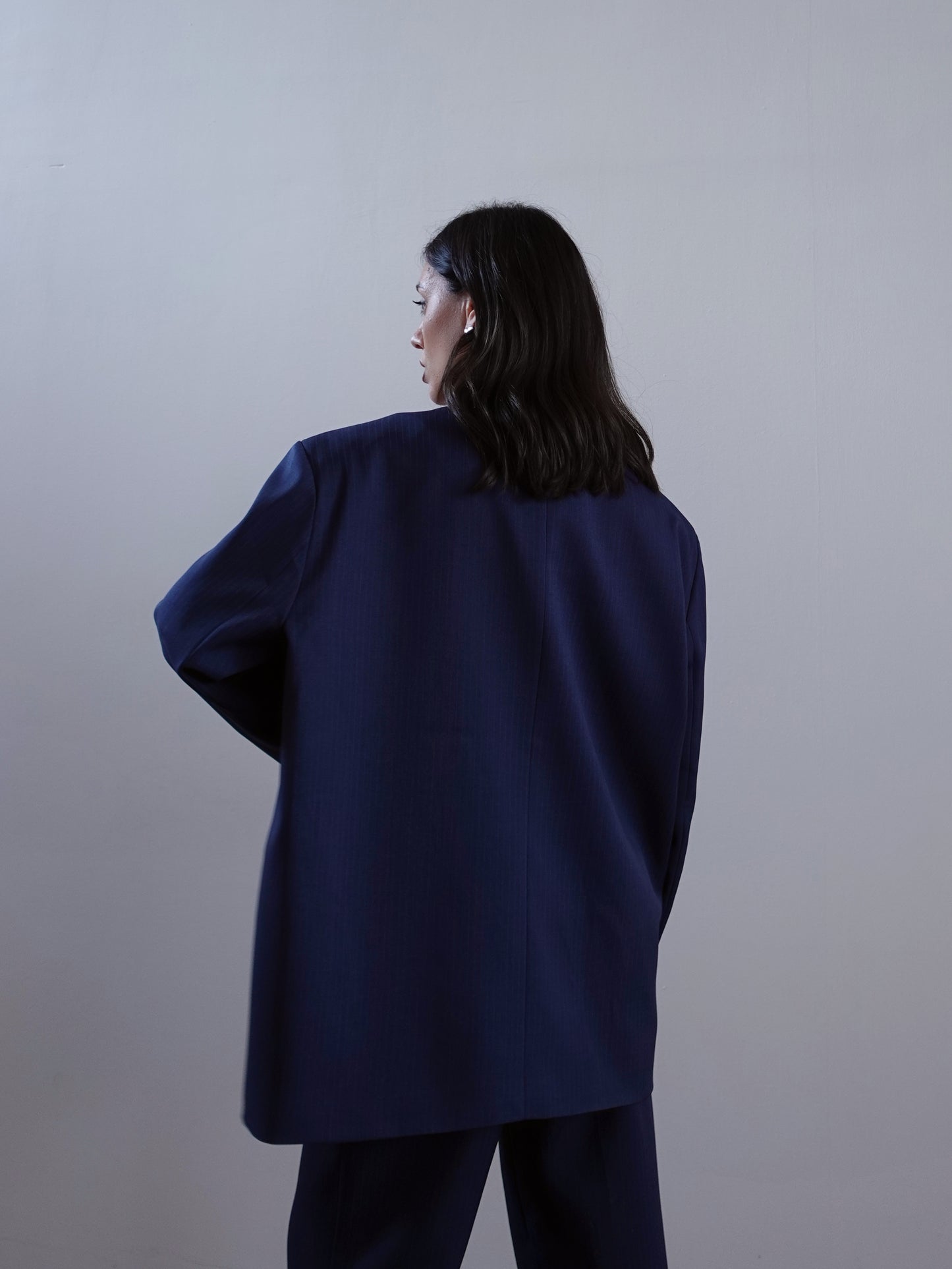 GIACCA GESSATA OVERSIZE ALTHAEA - BLU 3177
