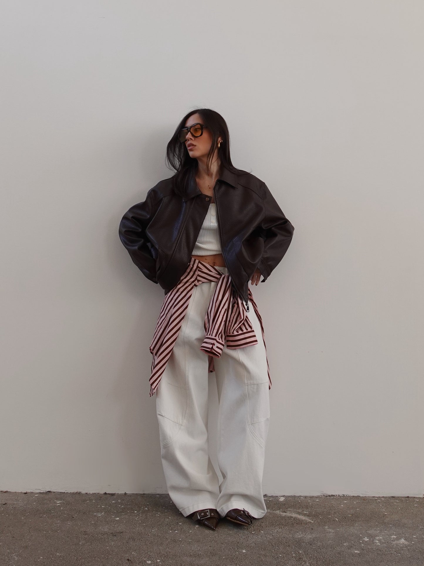 GIACCA CLYDE IN ECOPELLE - MARRONE B635