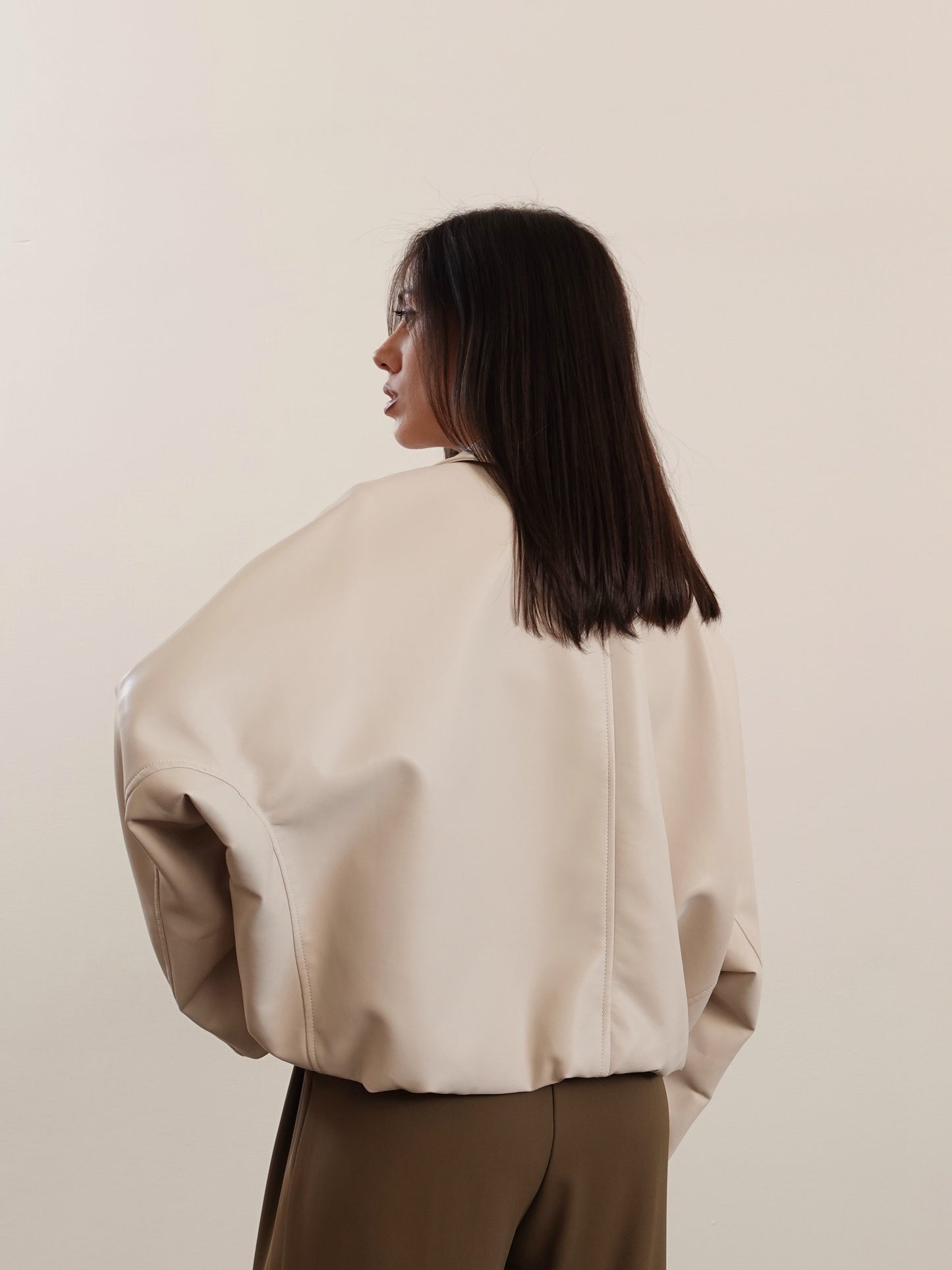 GIACCA IN ECOPELLE MURCIELAGO - BEIGE 7107