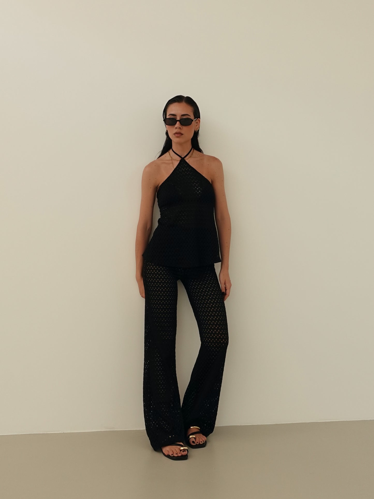 COORDINATO TRAFORATO NIZZA - NERO 76464
