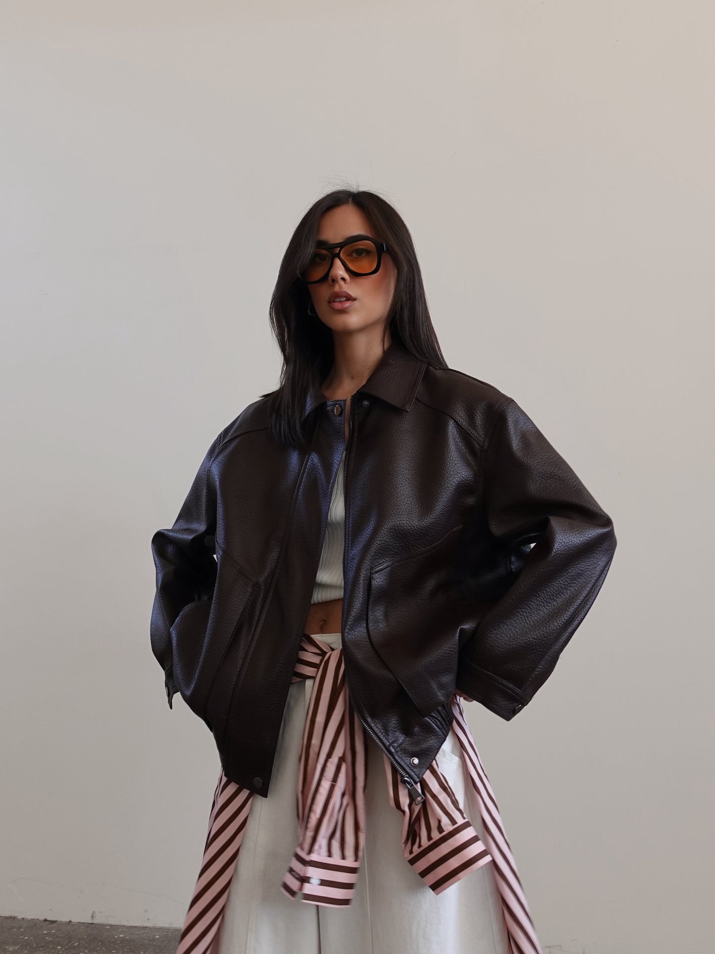 GIACCA CLYDE IN ECOPELLE - MARRONE B635