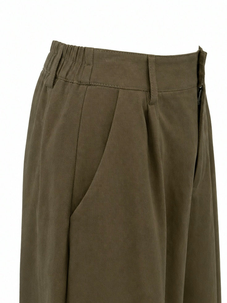 PANTALONI BALLOON 100% COTONE - VERDE 9134