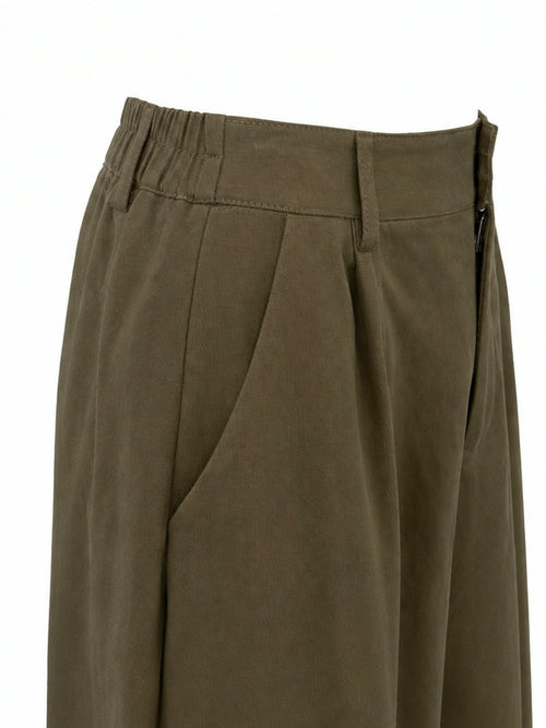 PANTALONI BALLOON 100% COTONE - VERDE 9134