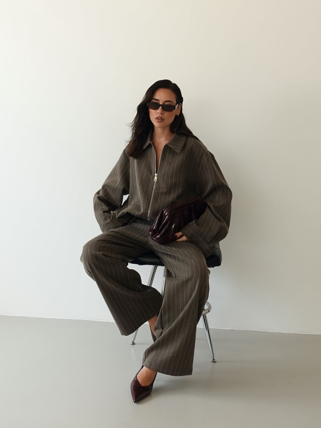GIACCA GESSATA CON ZIP - FANGO 9030